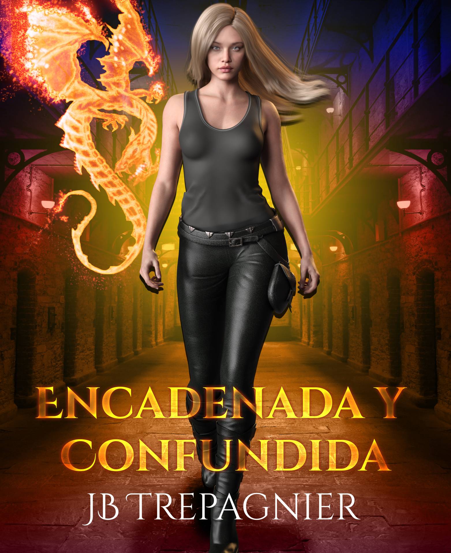 This image is the cover for the book Encadenada y Confundida, Penitenciaría Sobrenatural de Scorchwood