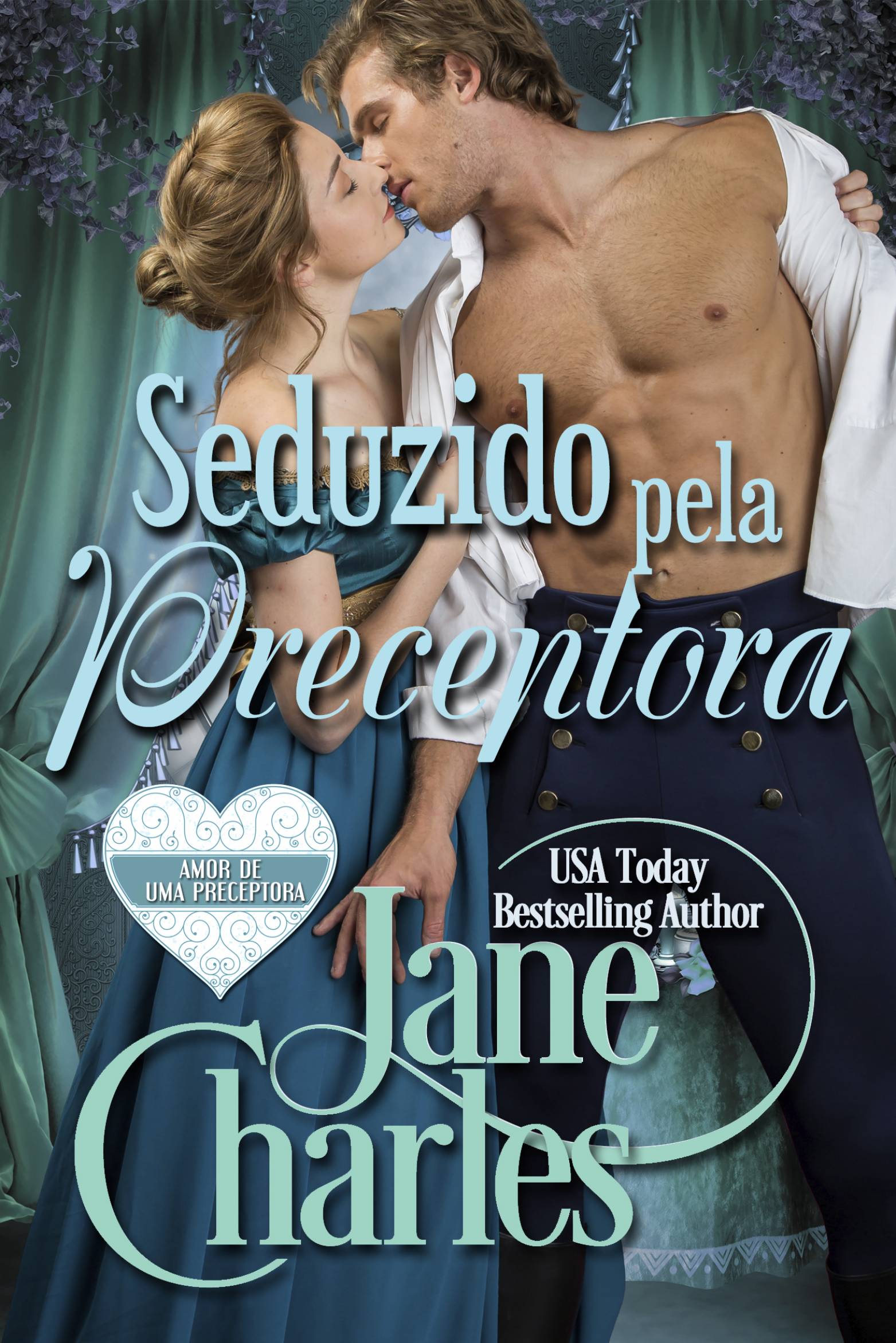 This image is the cover for the book Seduzido pela Preceptora, Amor de uma preceptora.