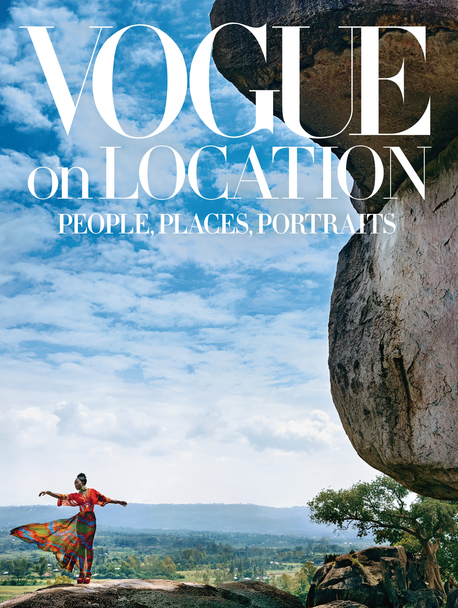 This image is the cover for the book Vogue on Location