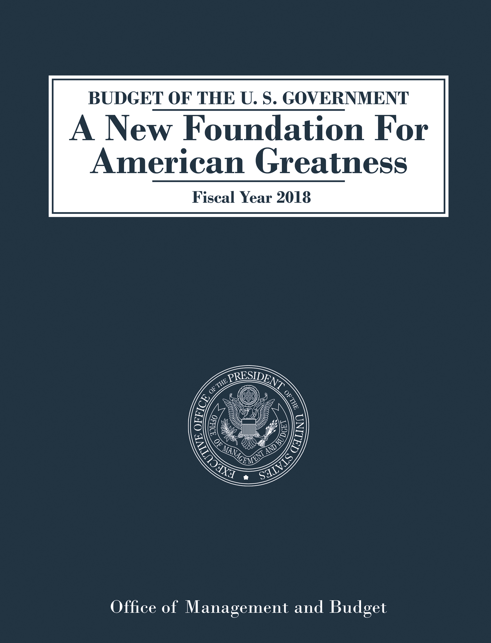 This image is the cover for the book Budget of the U.S. Government