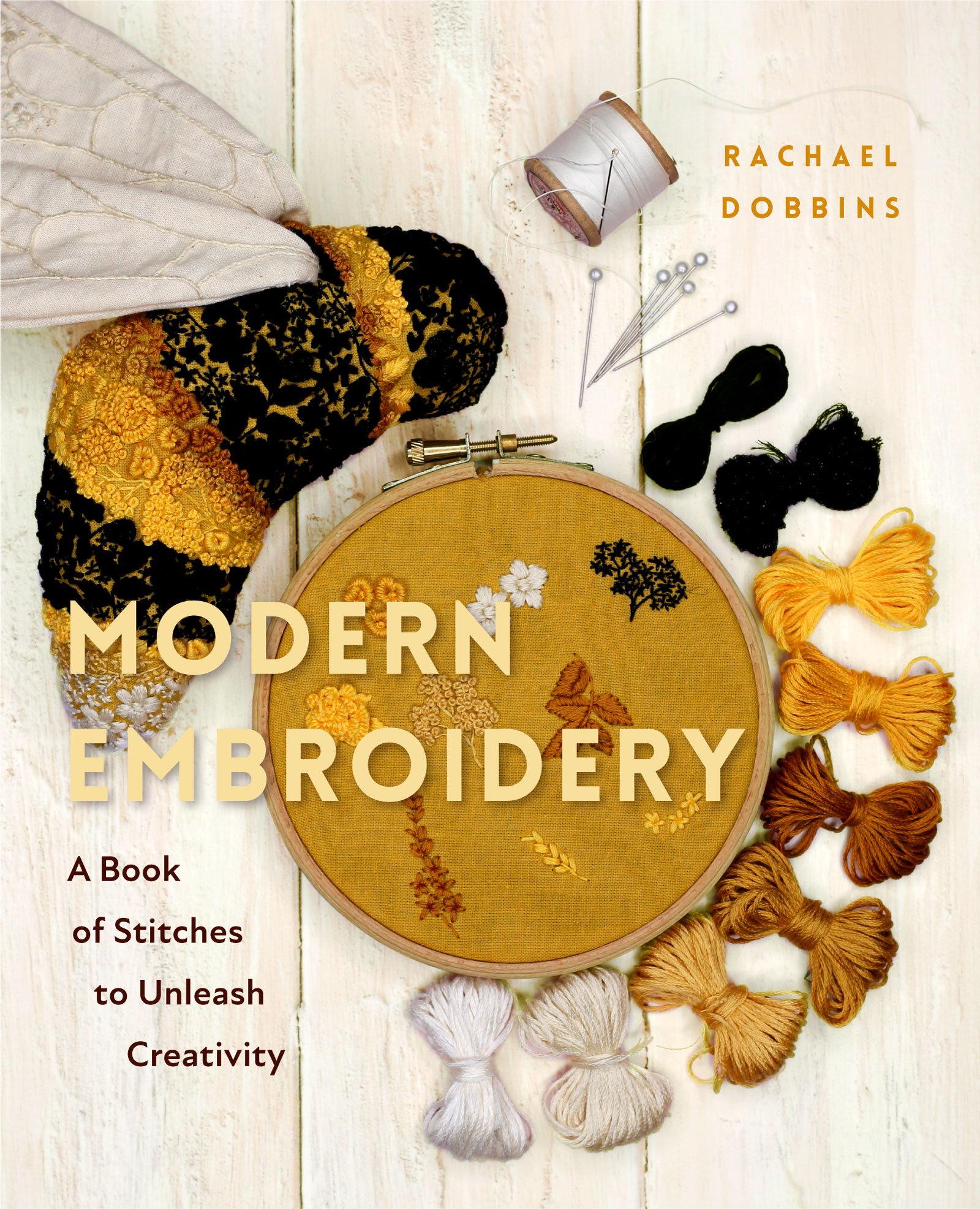 This image is the cover for the book Modern Embroidery