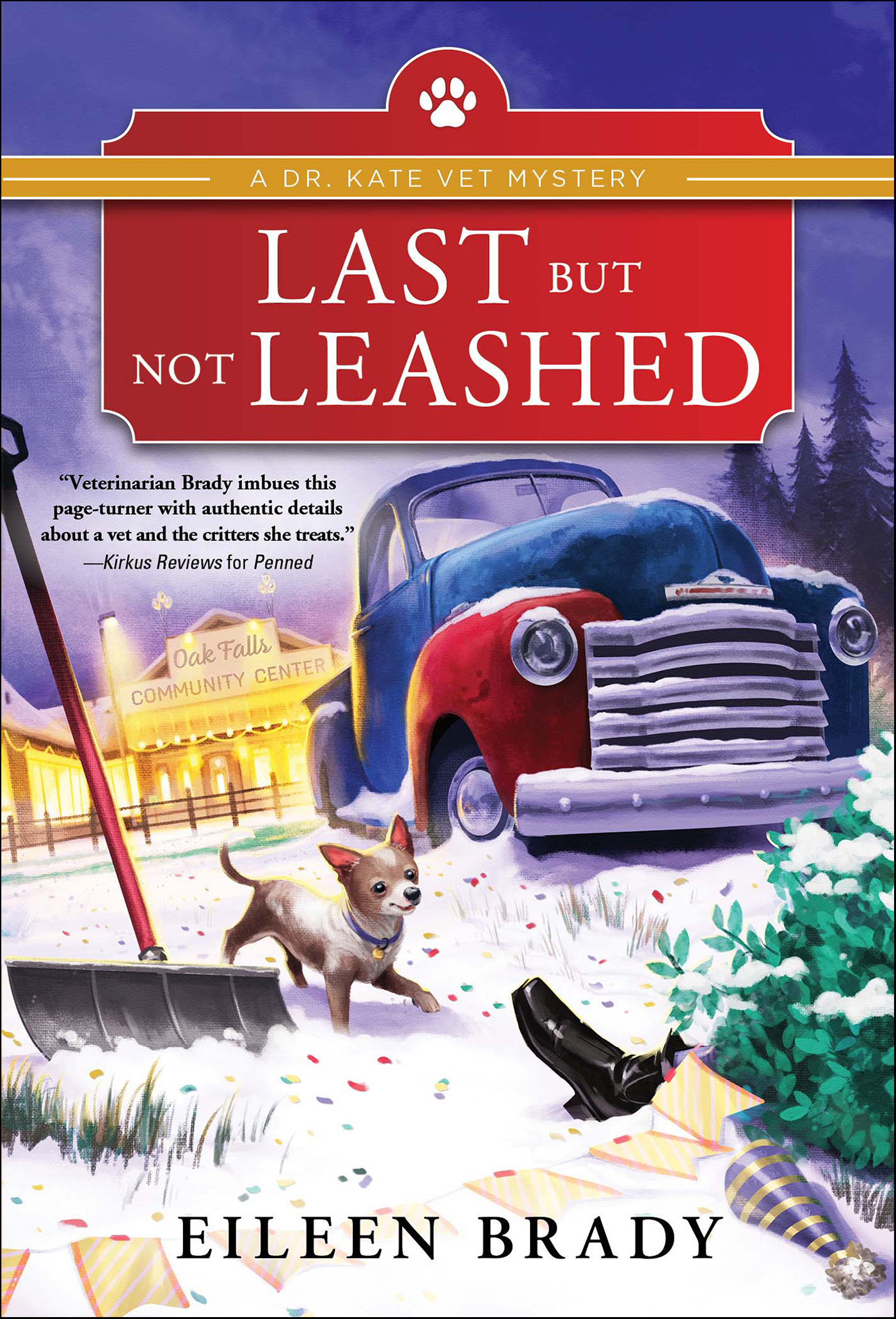 This image is the cover for the book Last But Not Leashed, Dr. Kate Vet Mysteries