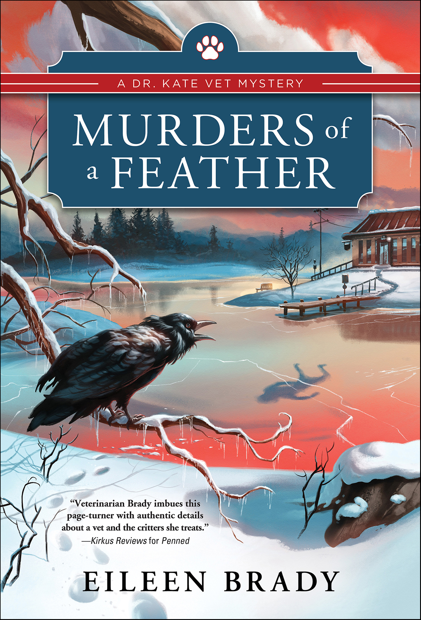 This image is the cover for the book Murders of a Feather, Dr. Kate Vet Mysteries