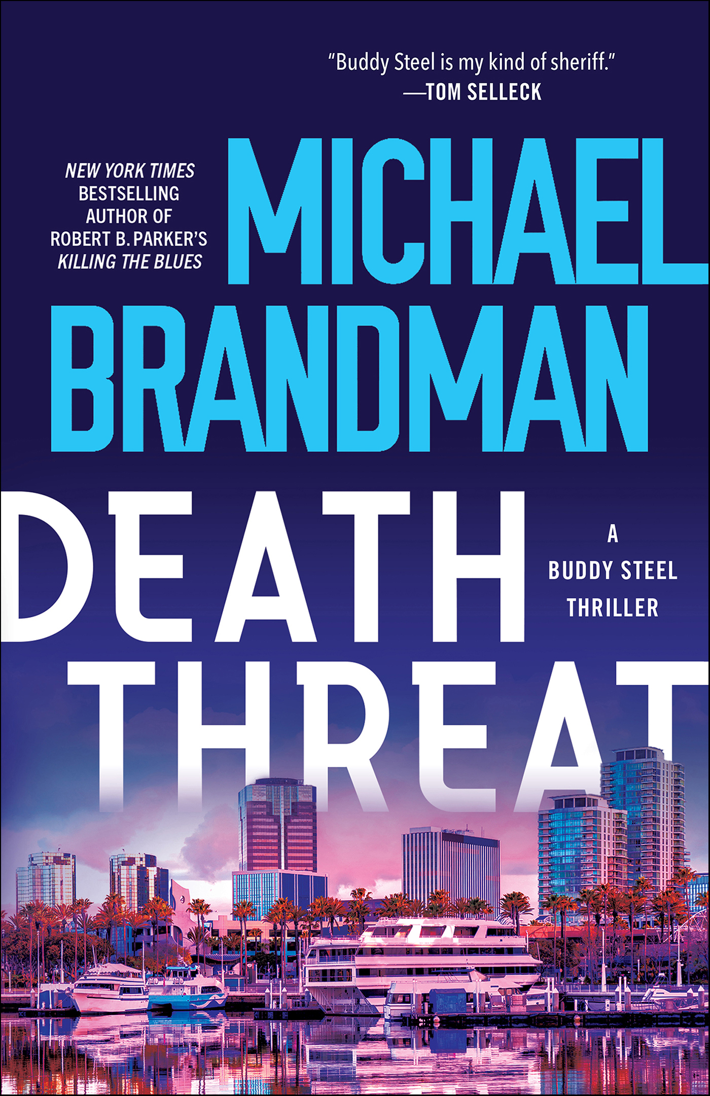 This image is the cover for the book Death Threat, Buddy Steel Thrillers