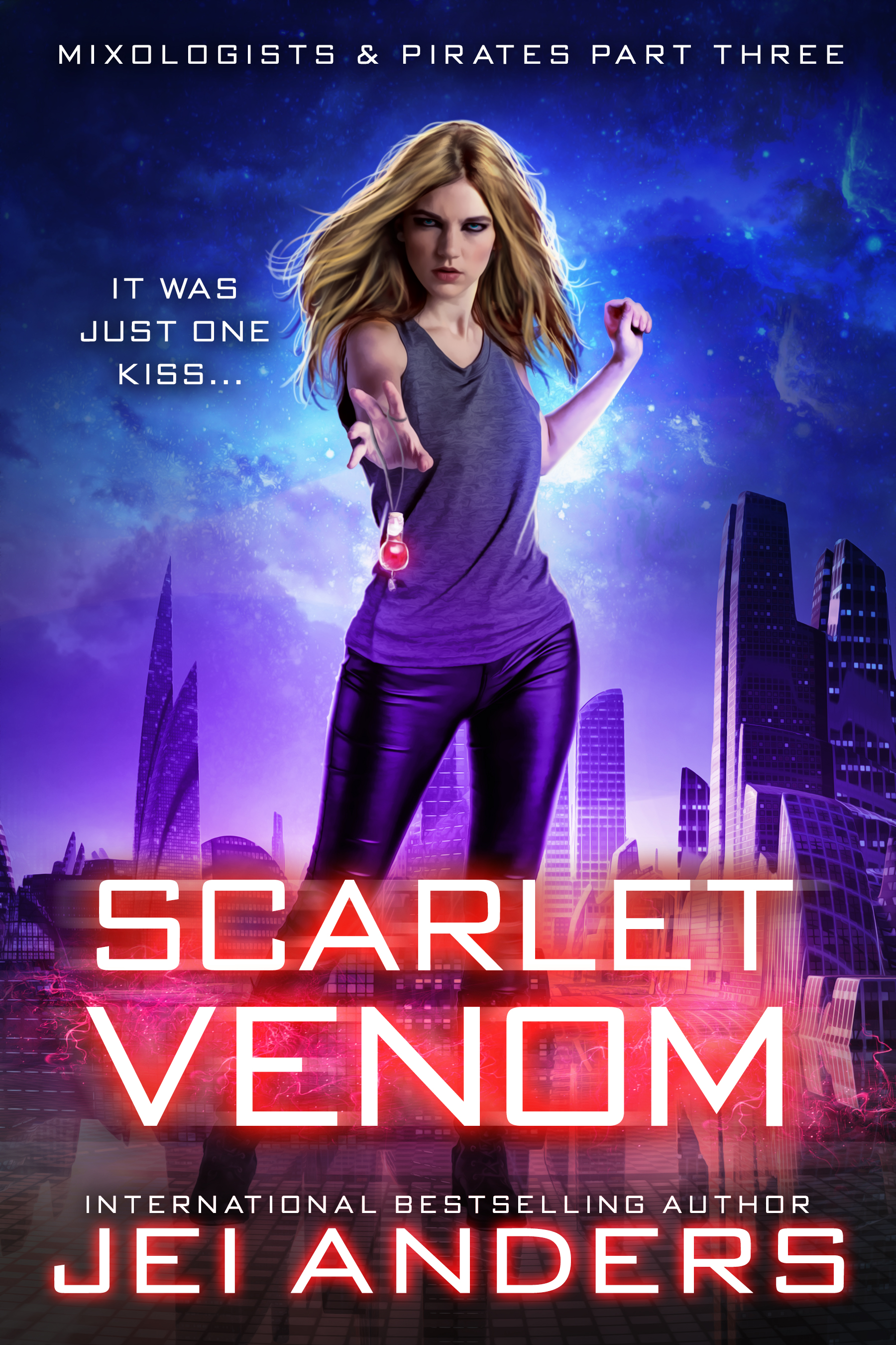 This image is the cover for the book Scarlet Venom, Mixologists and Pirates