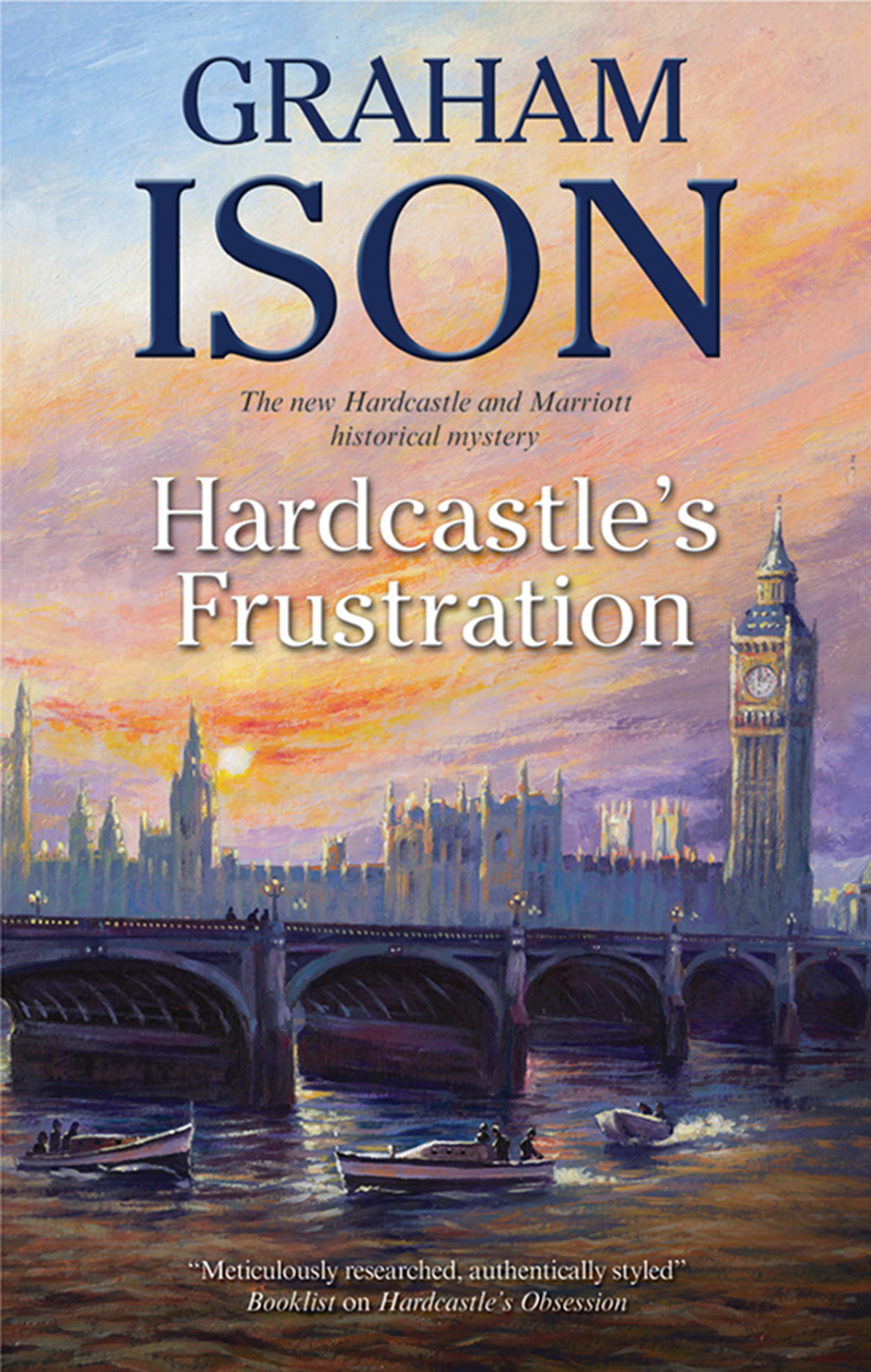 This image is the cover for the book Hardcastle's Frustration, The Hardcastle and Marriott Historical Mysteries