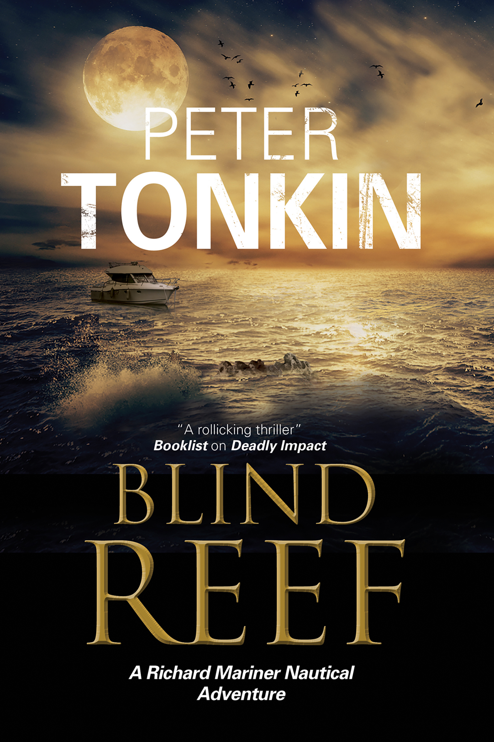 This image is the cover for the book Blind Reef, The Richard Mariner Nautical Adventures