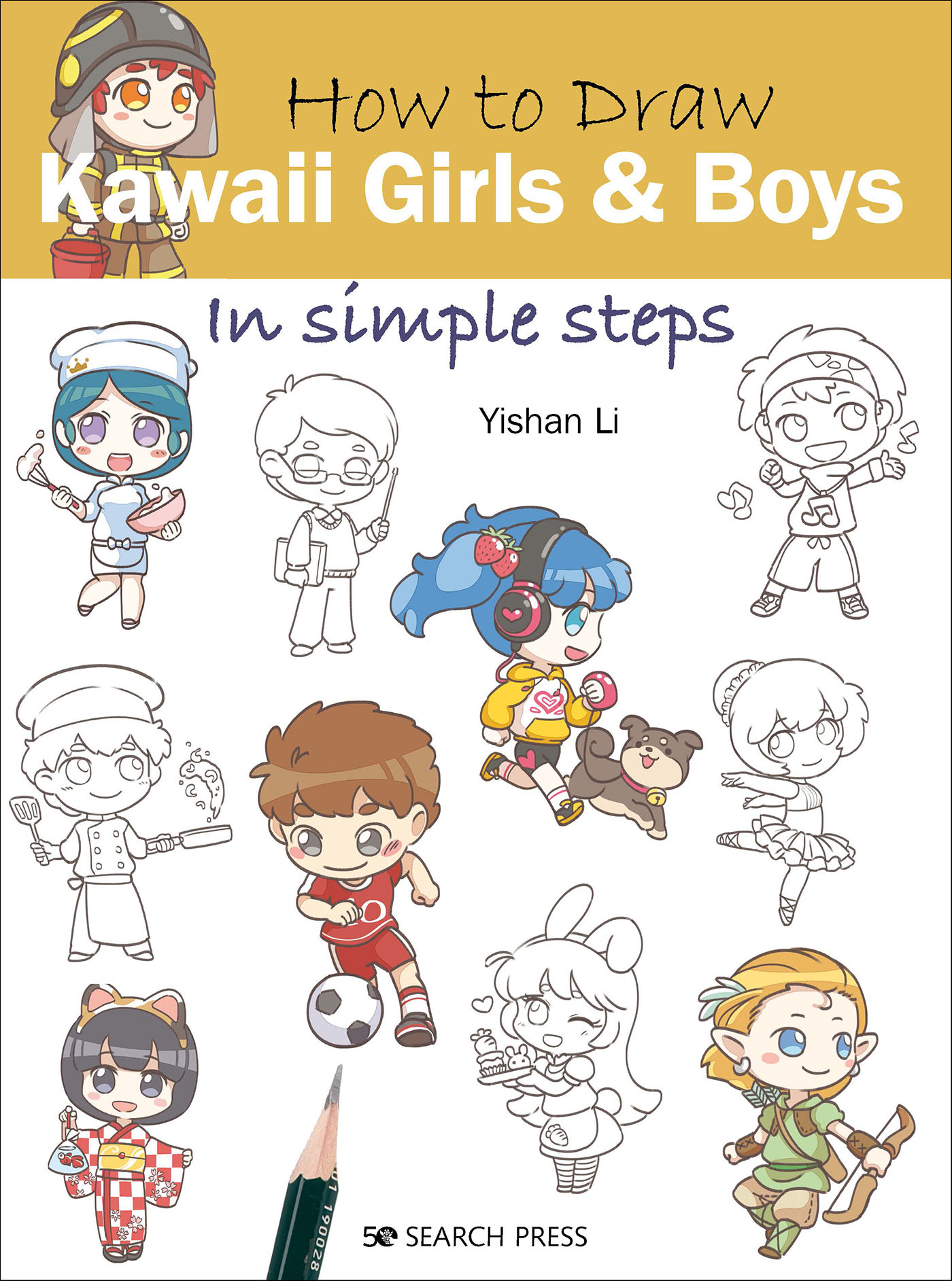 This image is the cover for the book How to Draw: Kawaii Girls and Boys