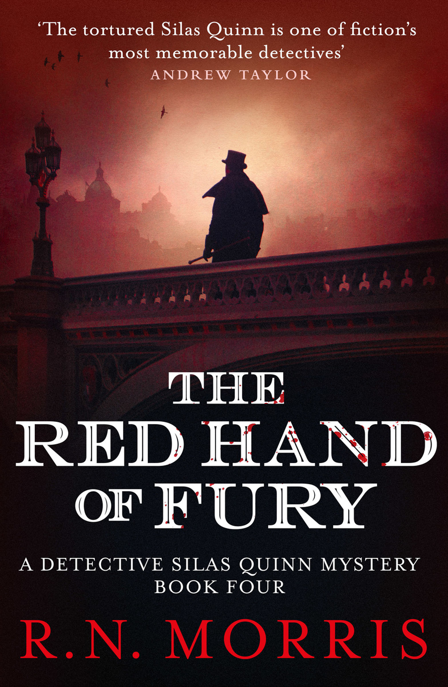 This image is the cover for the book Red Hand of Fury, Detective Silas Quinn Mysteries