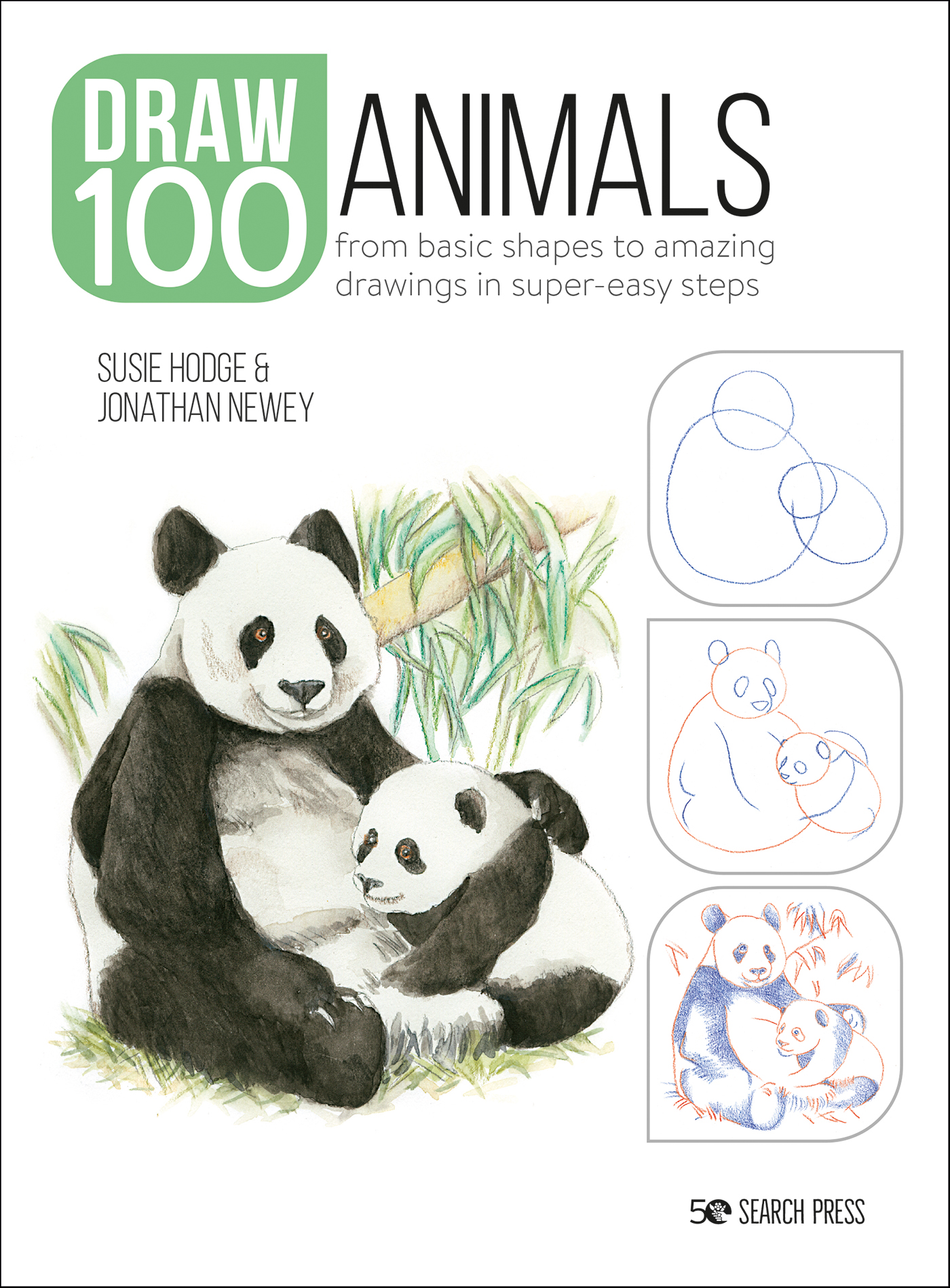 This image is the cover for the book Draw 100: Animals