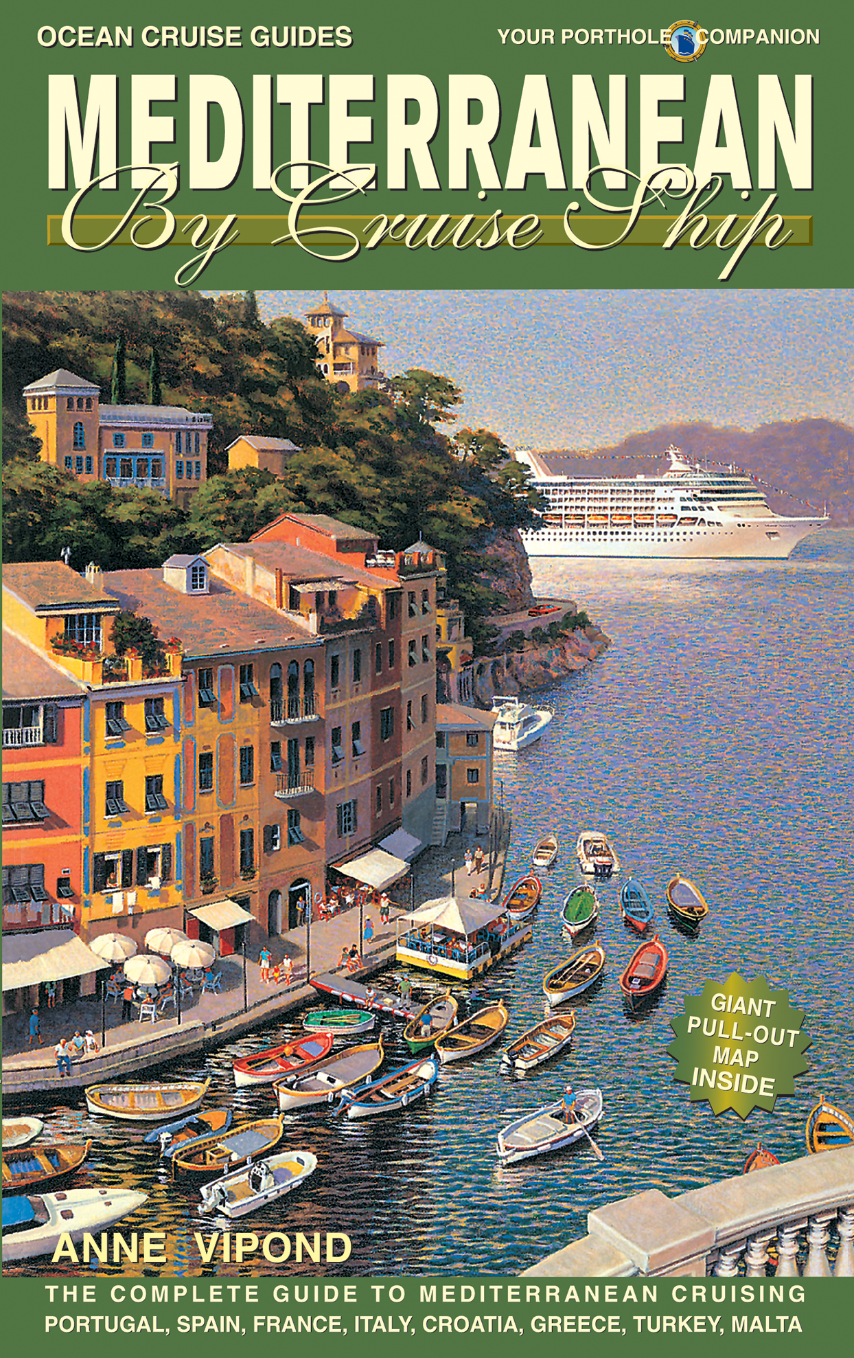 This image is the cover for the book Mediterranean By Cruise Ship - 8th Edition