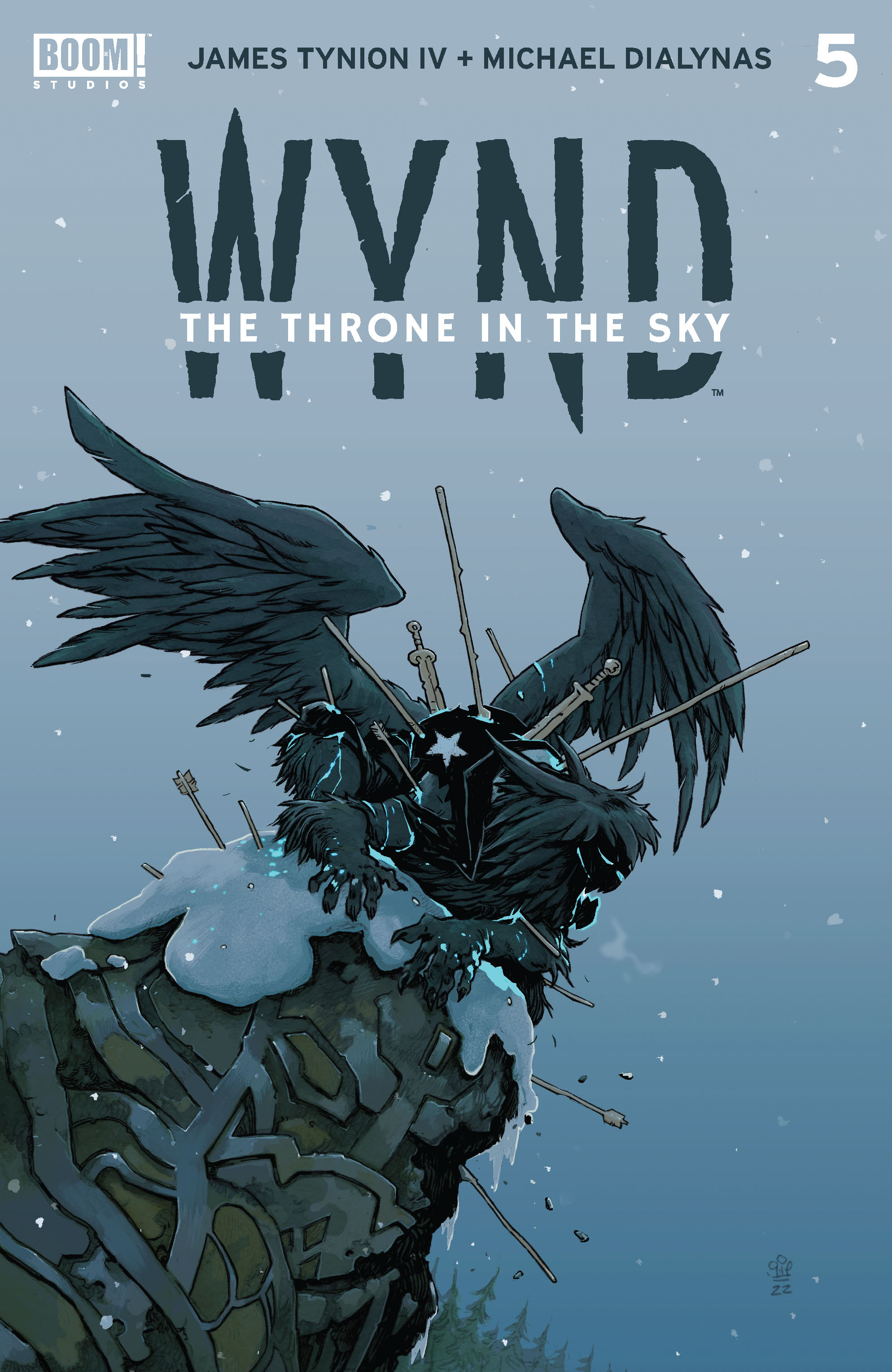 This image is the cover for the book Wynd: The Throne in the Sky #5, Wynd: The Throne in the Sky