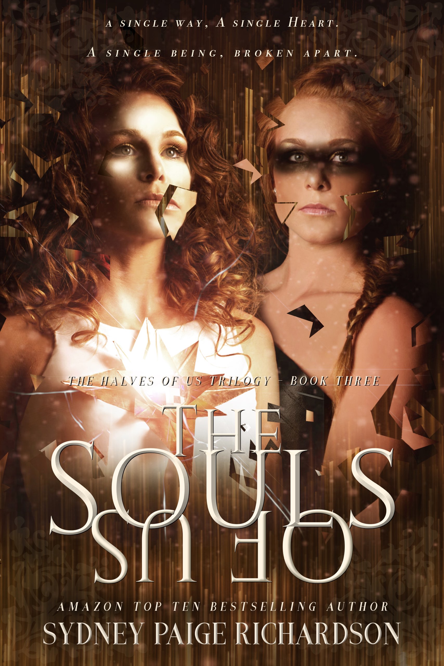This image is the cover for the book The Souls of Us, The Halves of Us Trilogy