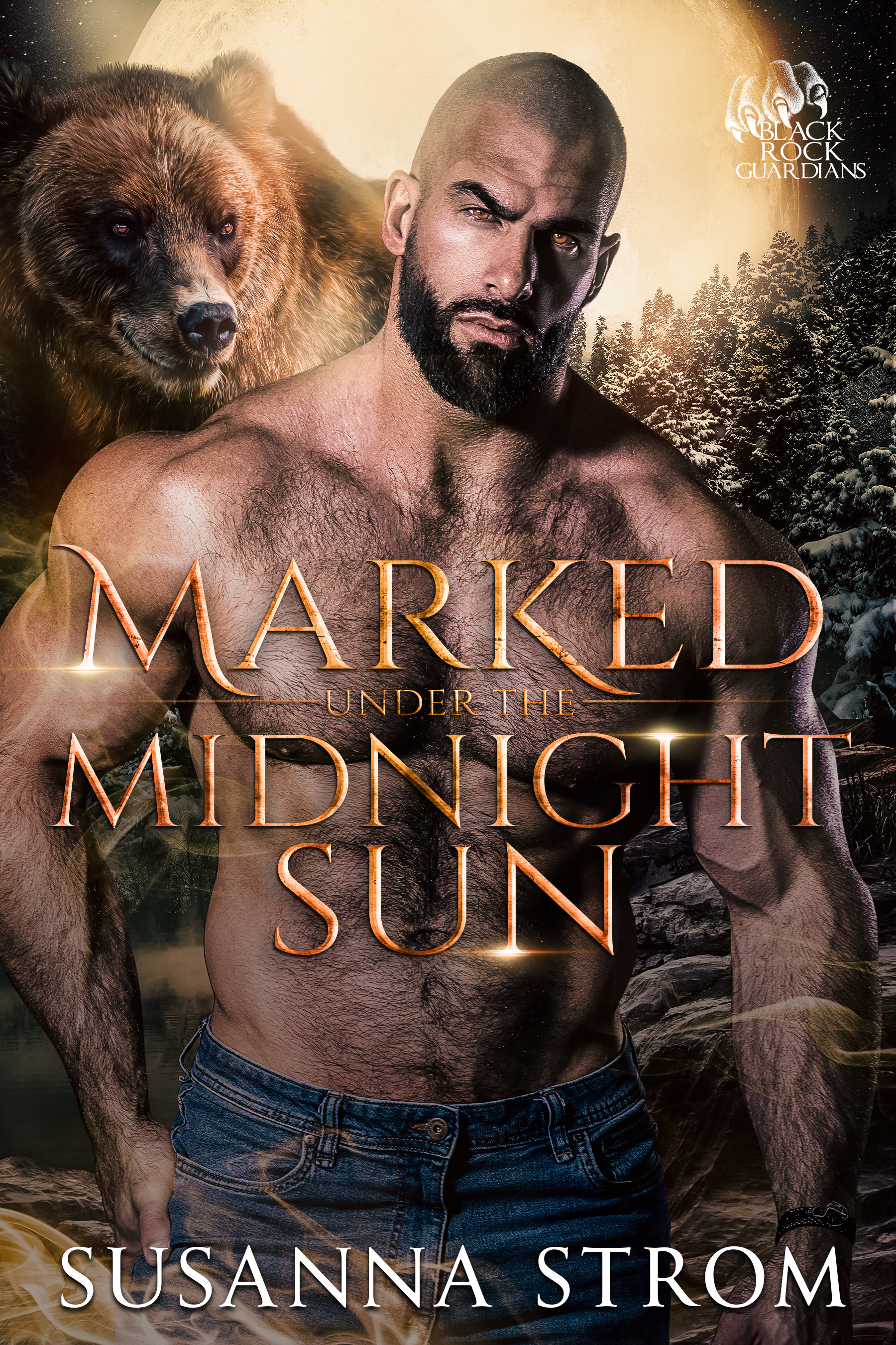 This image is the cover for the book Marked Under the Midnight Sun, Black Rock Guardians