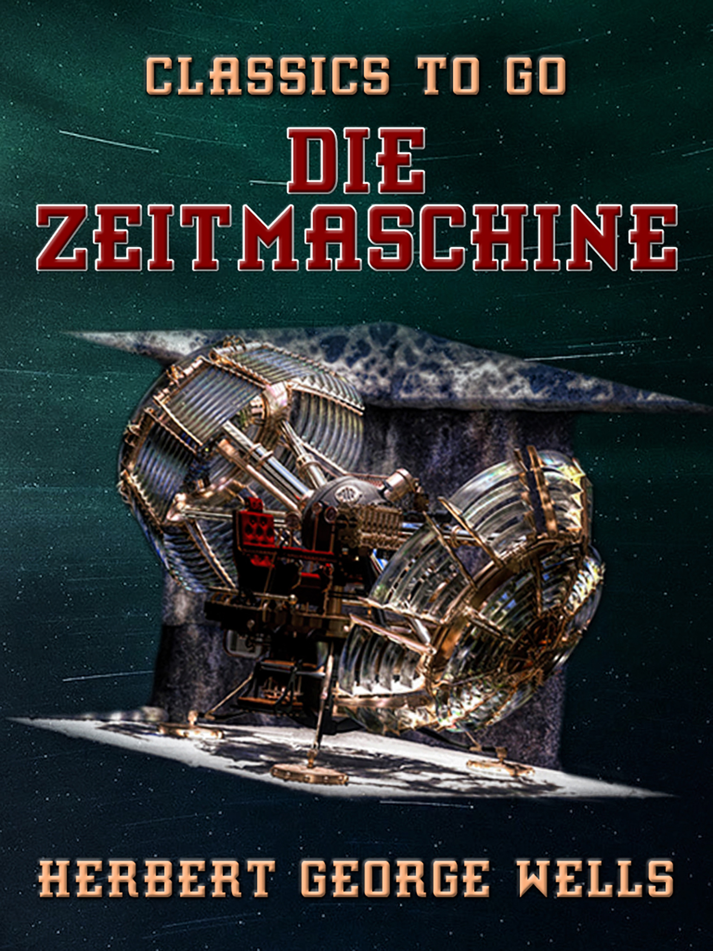 This image is the cover for the book Die Zeitmaschine, Classics To Go