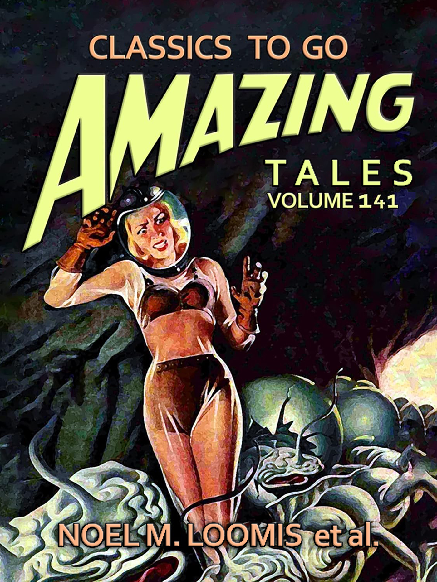 This image is the cover for the book Amazing Stories Volume 141, Classics To Go
