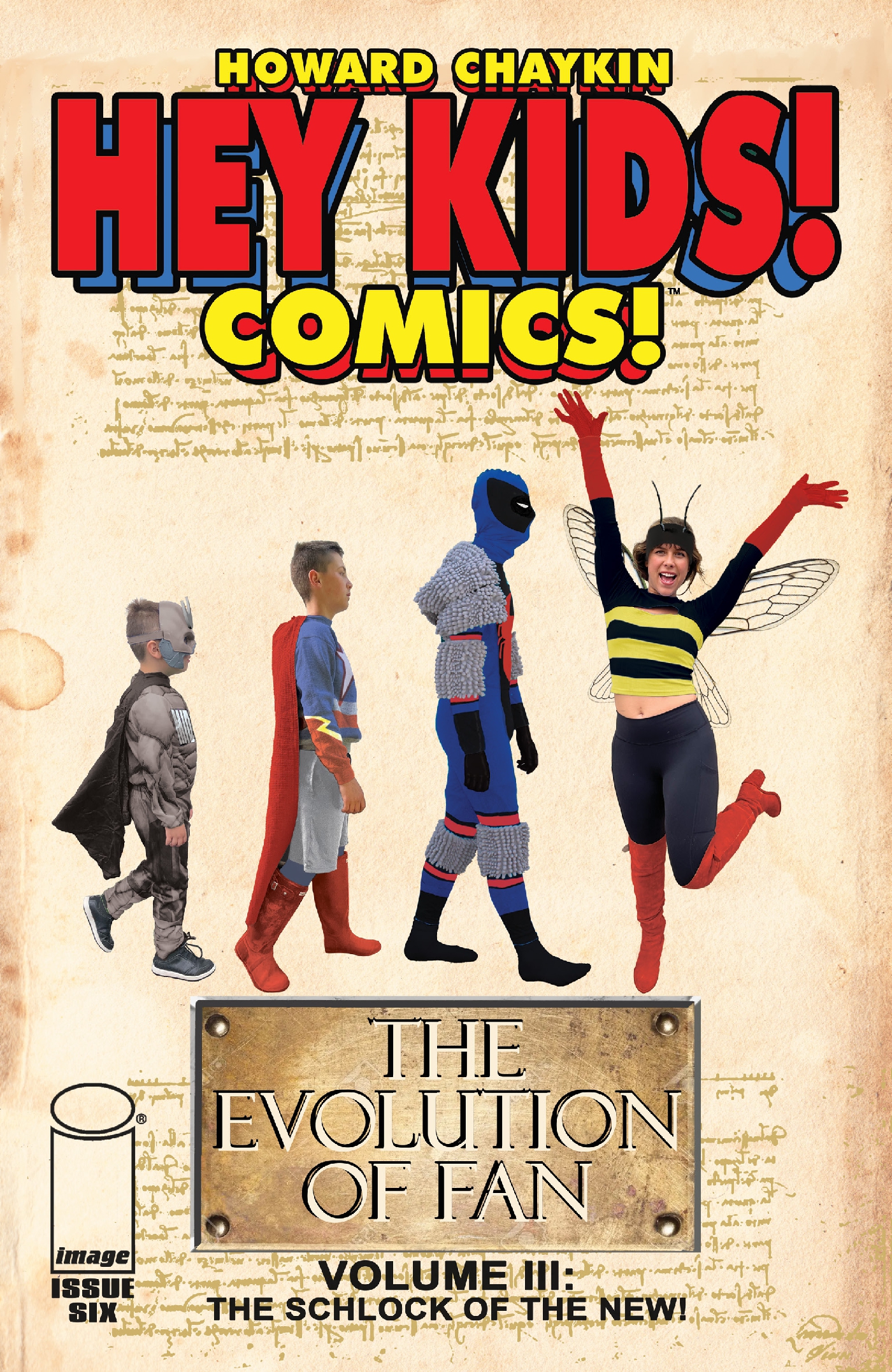 This image is the cover for the book Hey Kids Comics: Schlock of The New #6, Hey Kids Comics