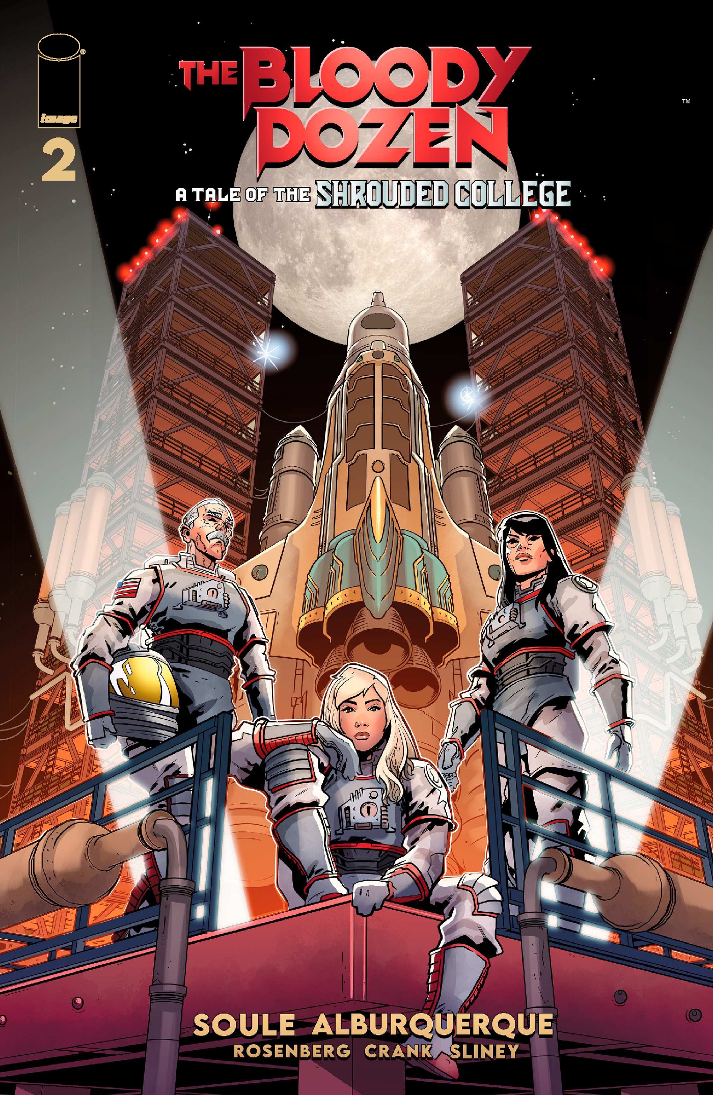 This image is the cover for the book Bloody Dozen: A Tale Of The Shrouded College #2, Bloody Dozen