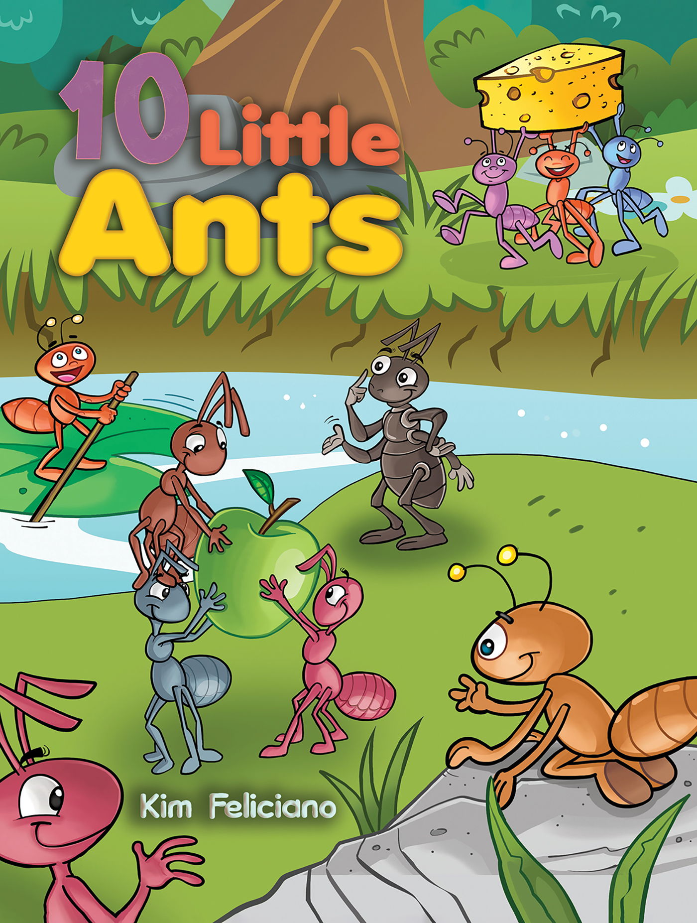 This image is the cover for the book 10 Little Ants