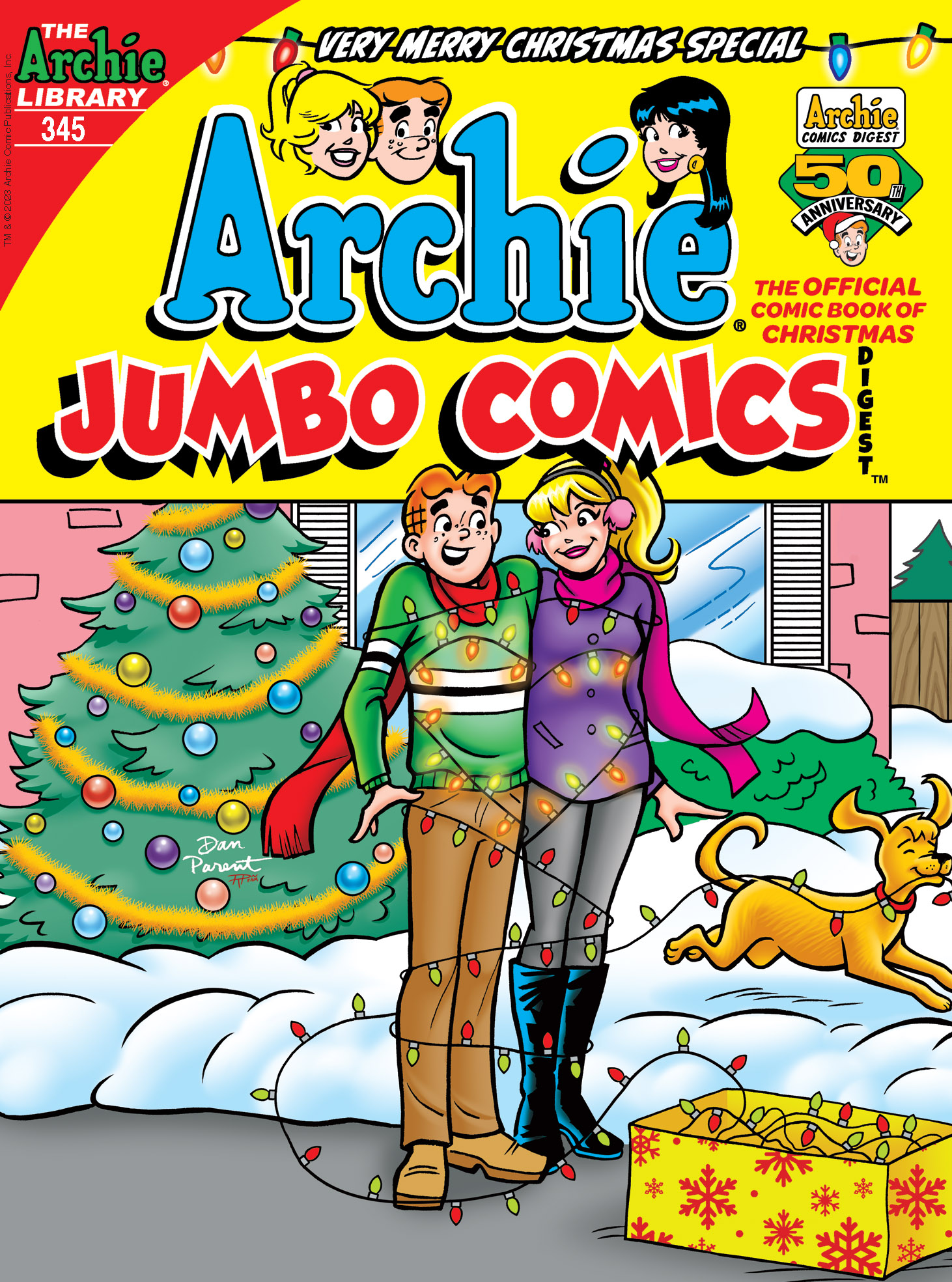This image is the cover for the book Archie Double Digest #345, Archie Double Digest