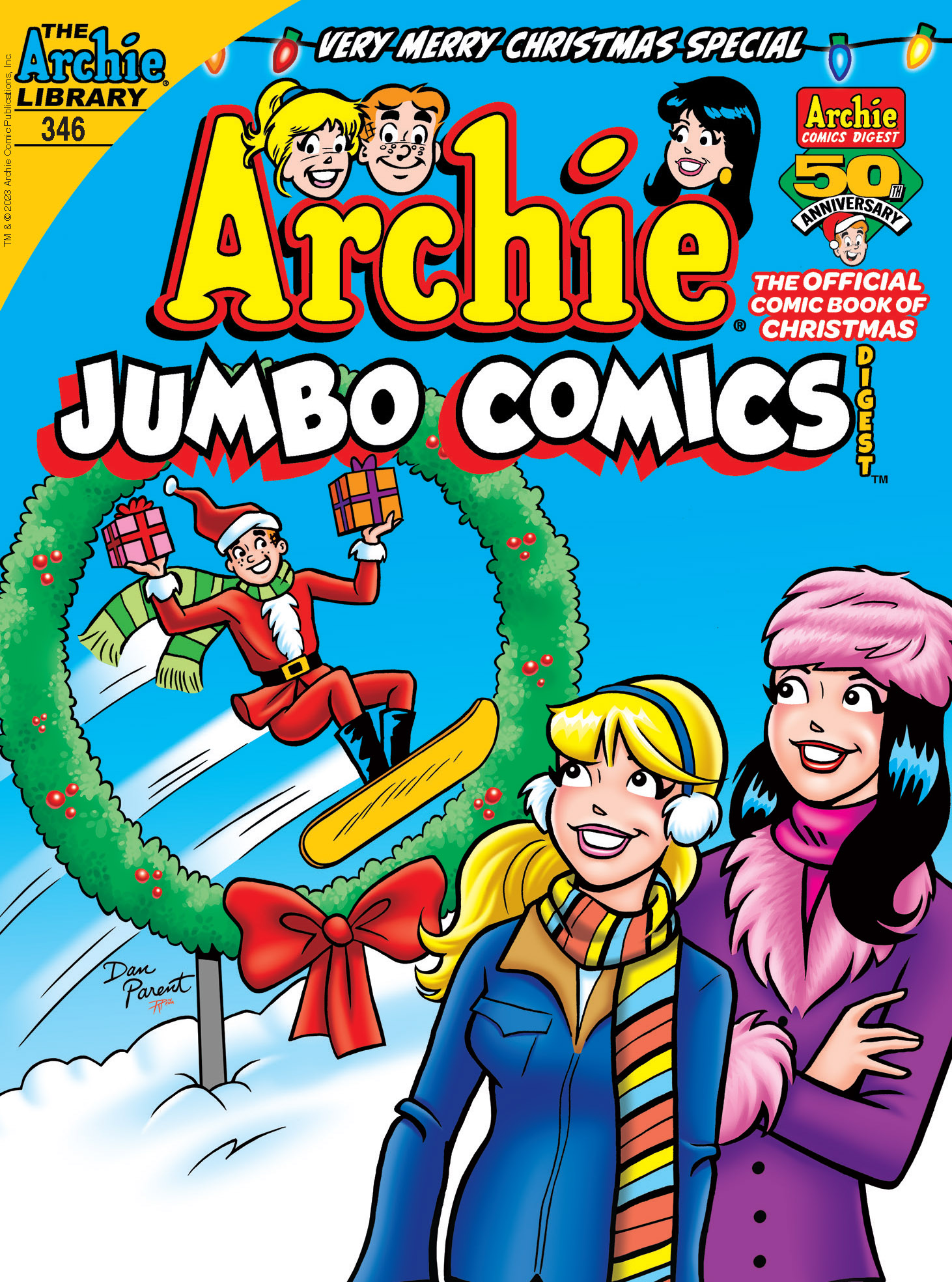 This image is the cover for the book Archie Double Digest #346, Archie Double Digest