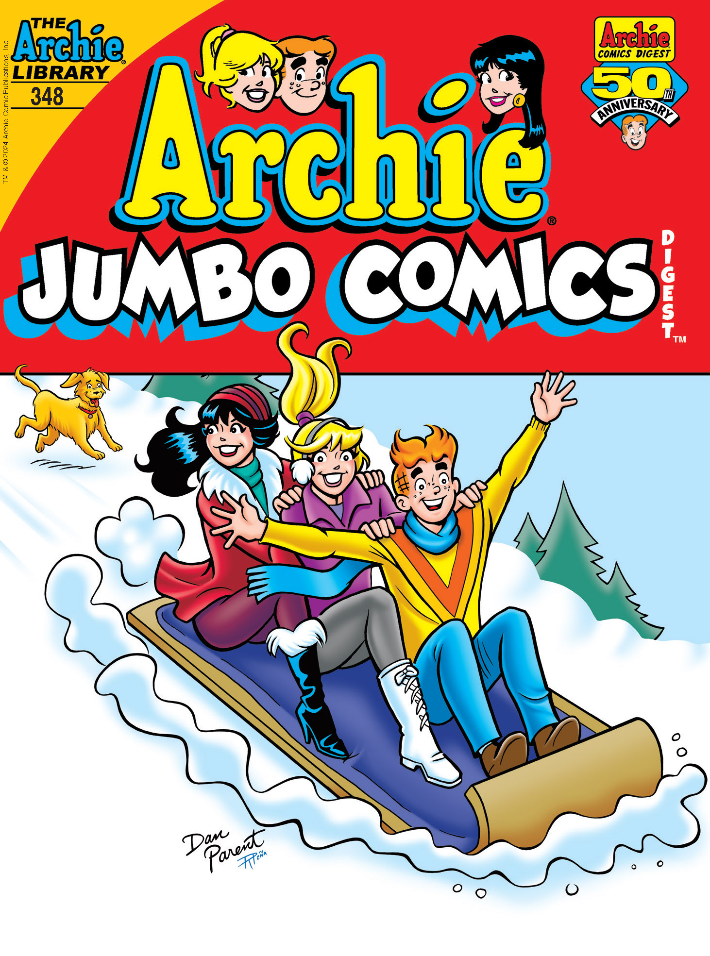 This image is the cover for the book Archie Double Digest #348, Archie Double Digest