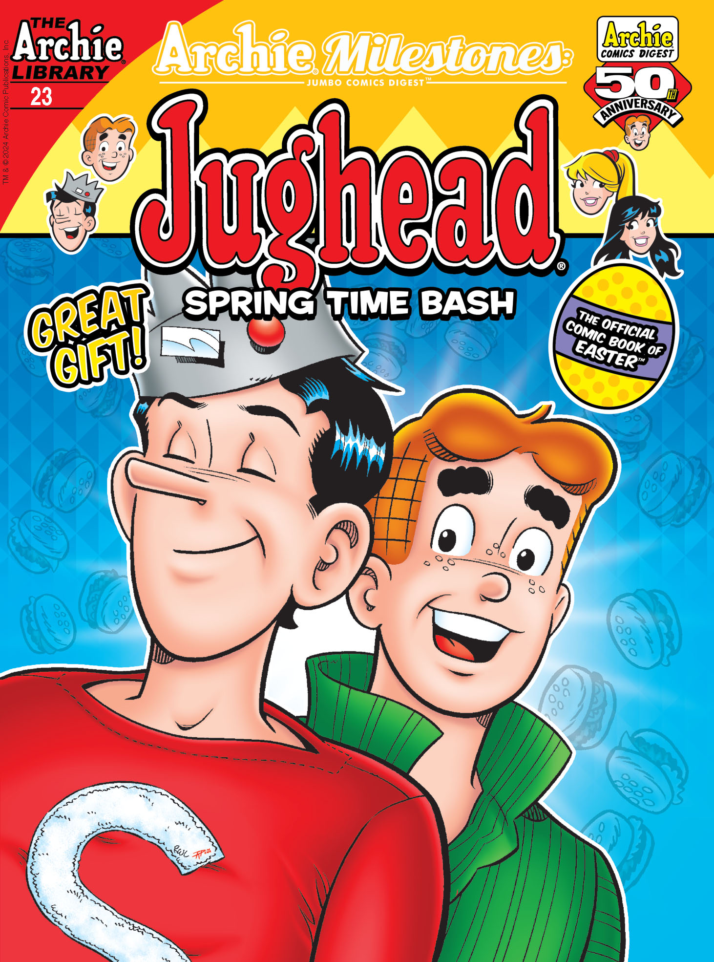 This image is the cover for the book Archie Milestones Digest #23, Archie Milestones Digest
