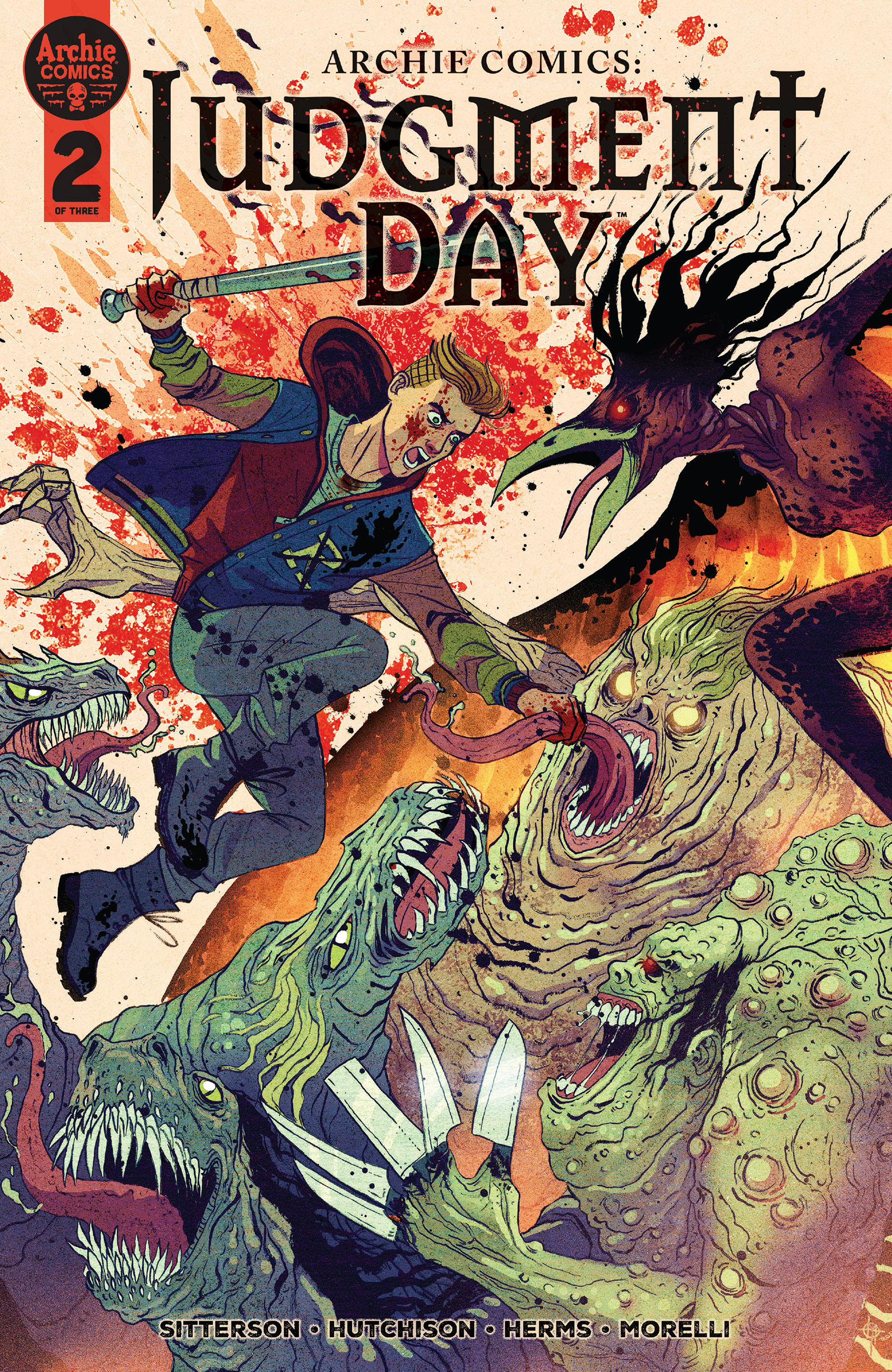 This image is the cover for the book Archie Comics: Judgment Day #2 (of 3), Archie Horror Presents