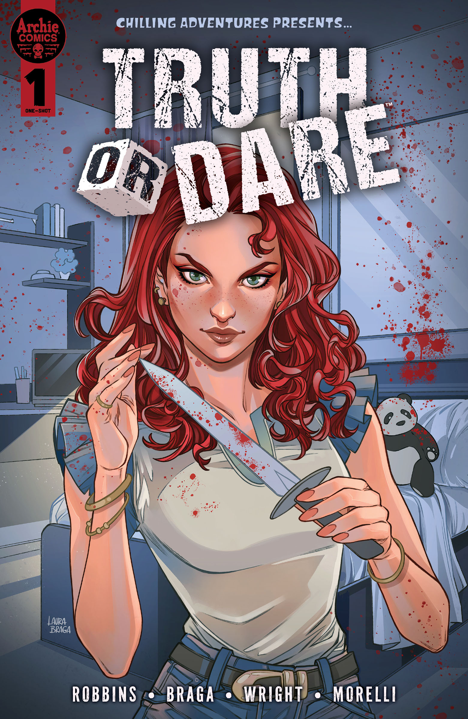 This image is the cover for the book Chilling Adventures Presents… Truth or Dare (One Shot), Archie Horror Presents