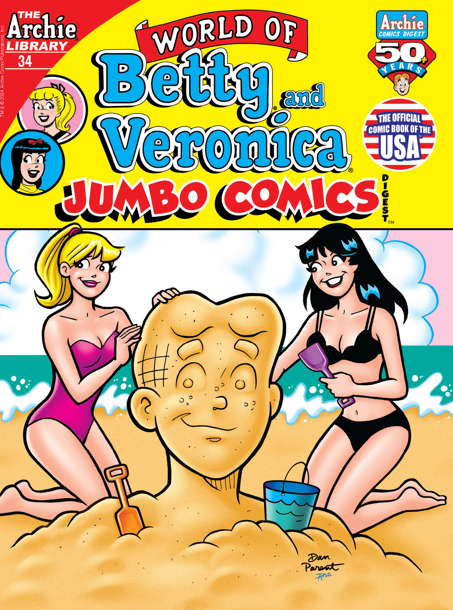 This image is the cover for the book World of Betty & Veronica Double Digest #34, World of Betty & Veronica Digest