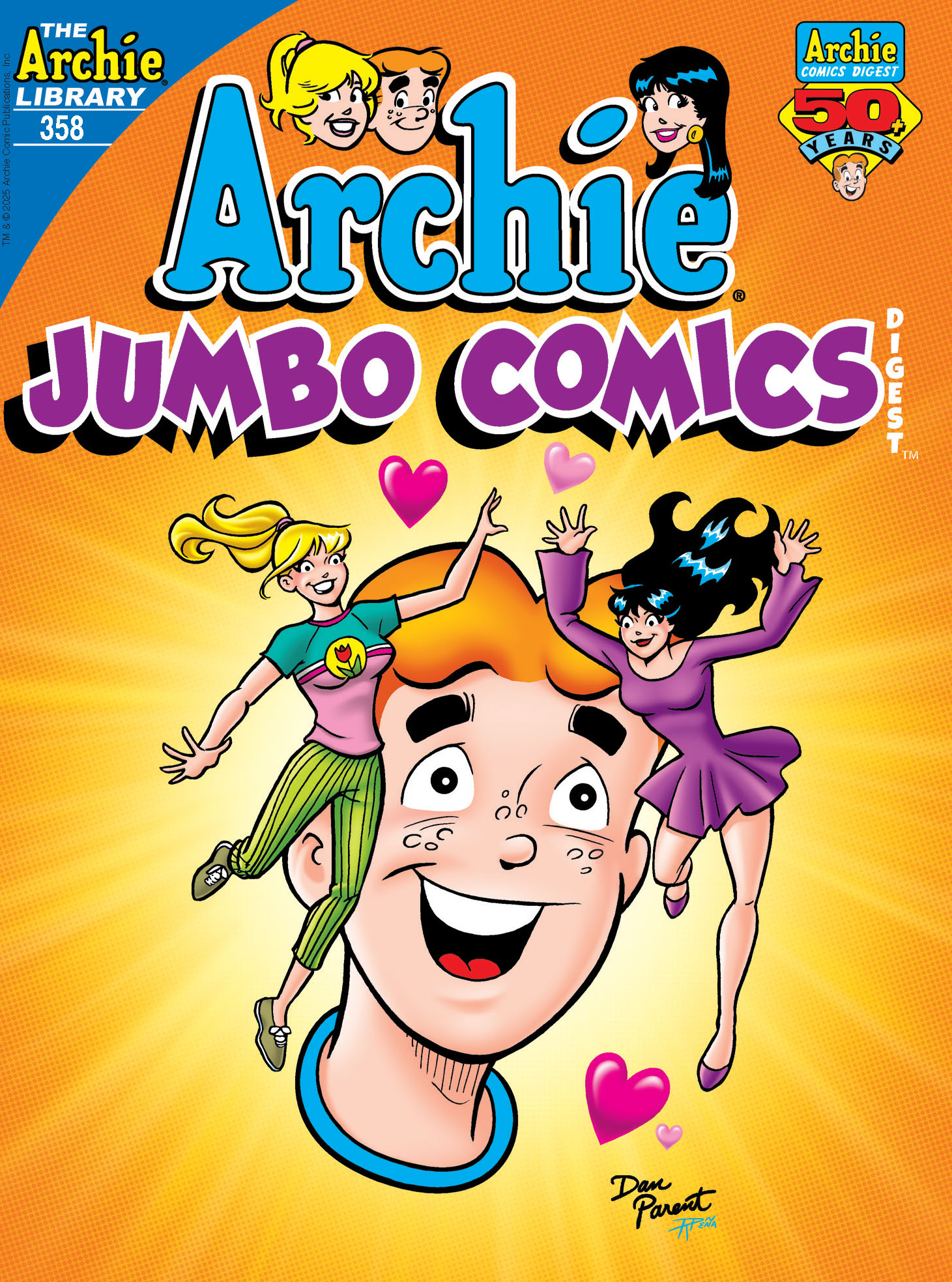 This image is the cover for the book Archie Double Digest #358, Archie Double Digest