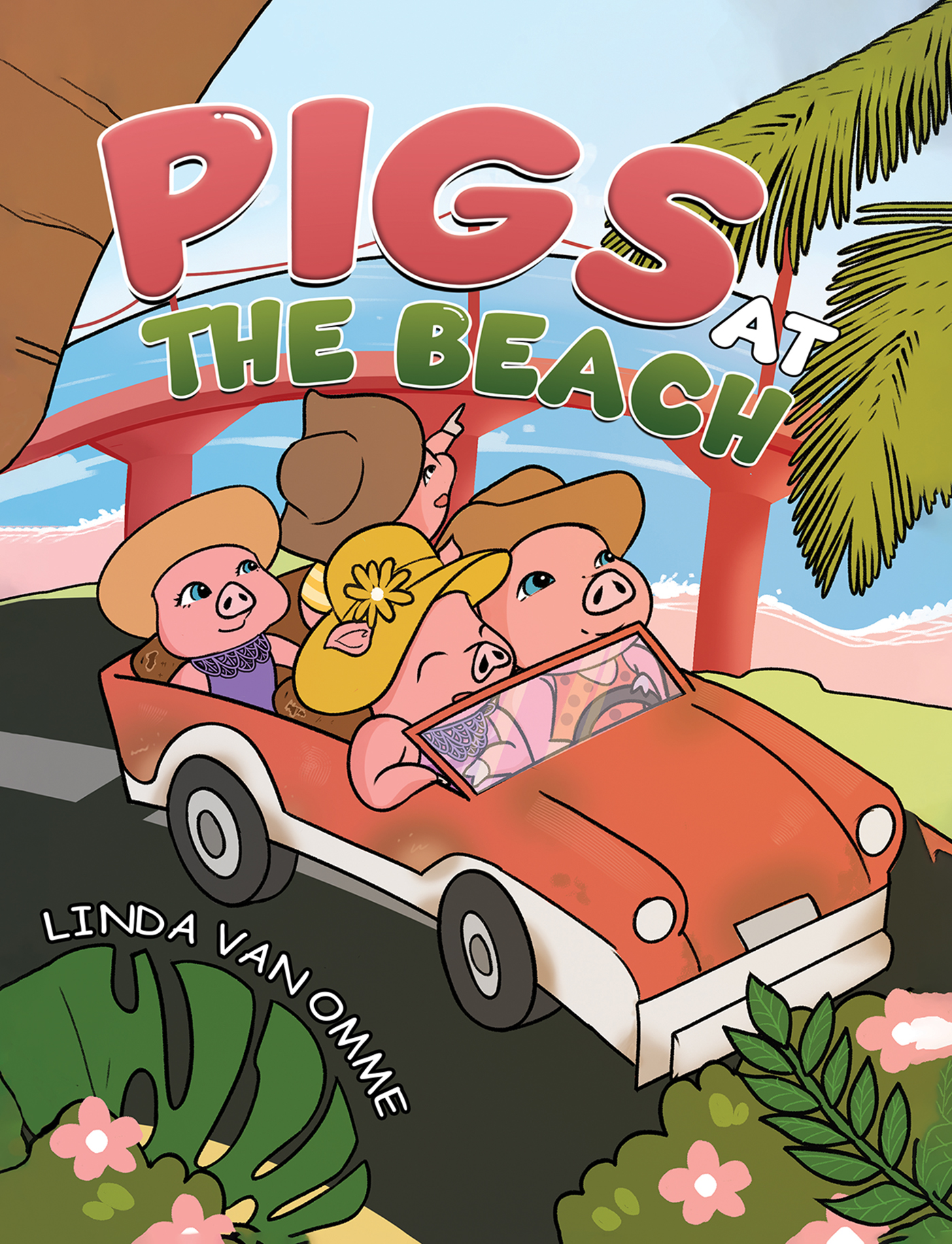 This image is the cover for the book Pigs at the Beach