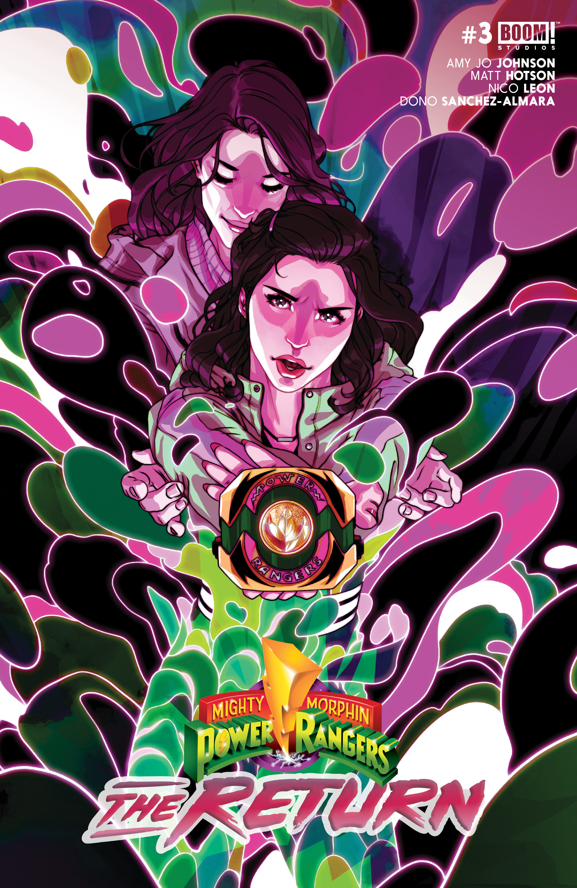 This image is the cover for the book Mighty Morphin Power Rangers: The Return #3, Mighty Morphin Power Rangers: The Return