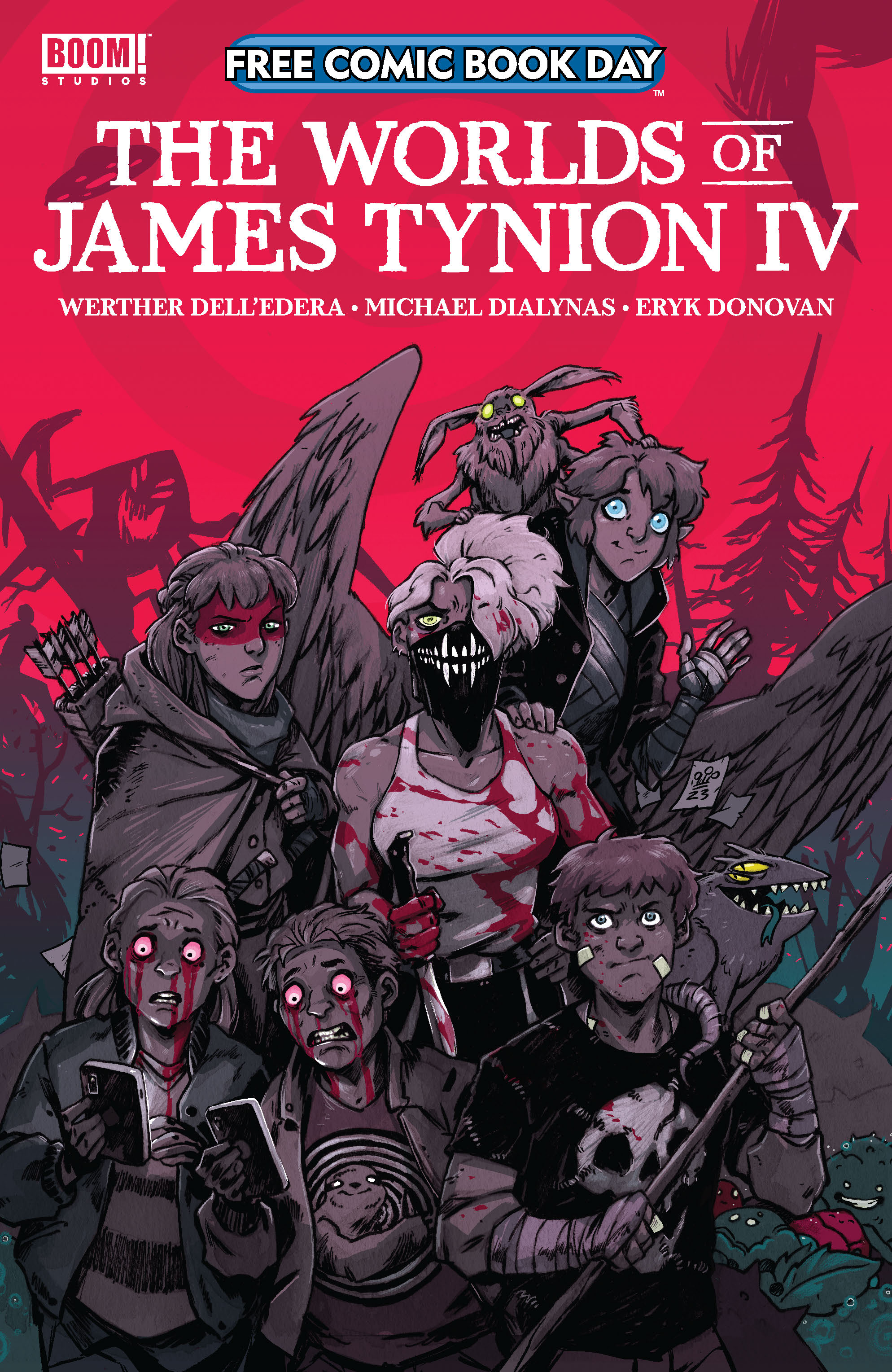 This image is the cover for the book The Worlds of James Tynion IV (Free Comic Book Day 2024)