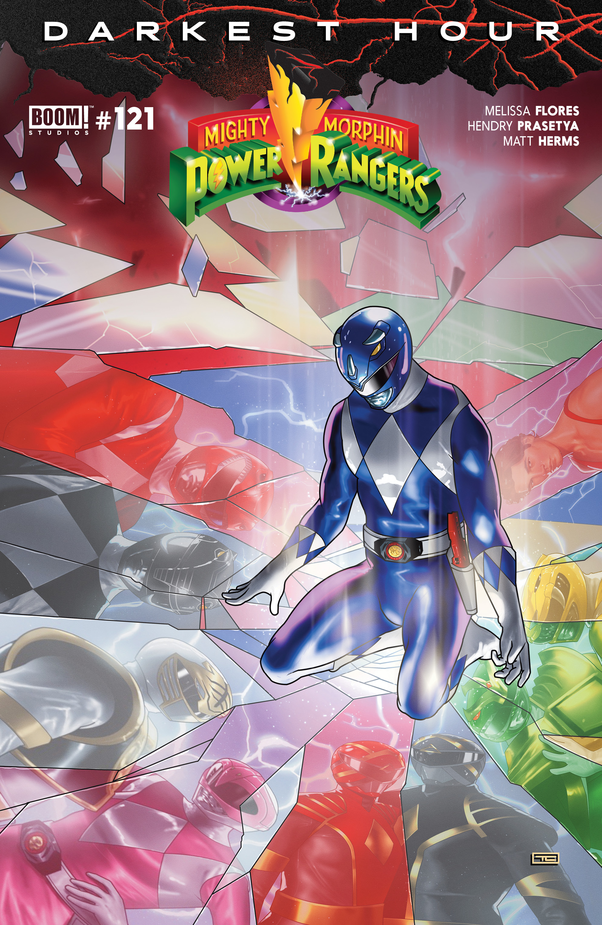 This image is the cover for the book Mighty Morphin Power Rangers #121, Mighty Morphin Power Rangers