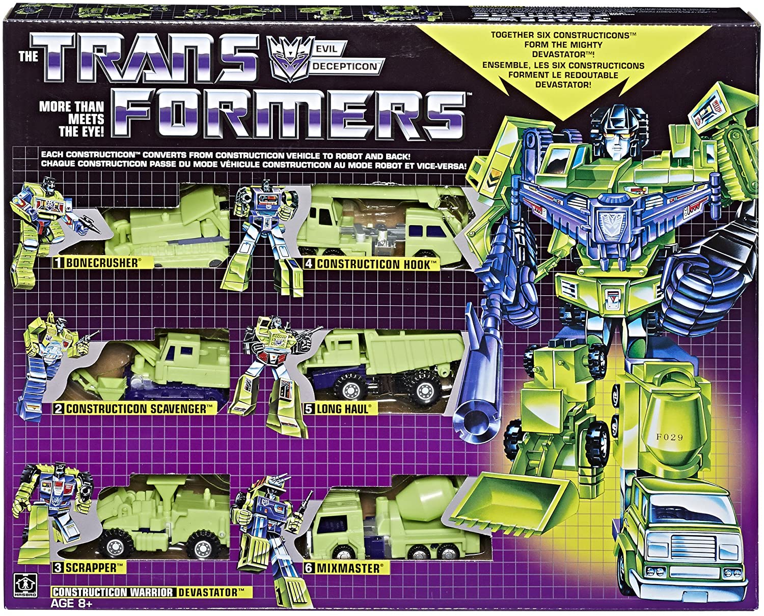 Transformers G1 Devastator Combiner Set of 6 | Transformers Vintage G1 Reissues