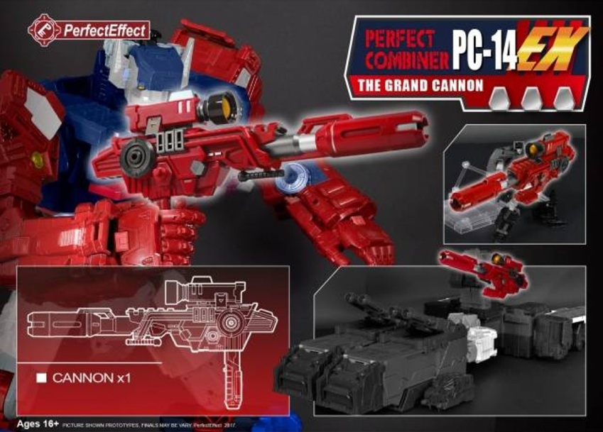 PC-14EX Cannon Upgrade Kit for Transformers Titans Return Fortress Maximus | Perfect Effect | Upgrade Kit