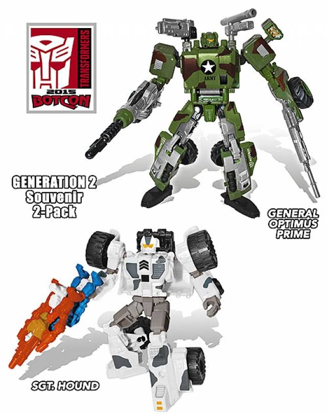 General Optimus Prime and sergeant Hount Botcon Exclusive | Transformers Convention Botcon 2015