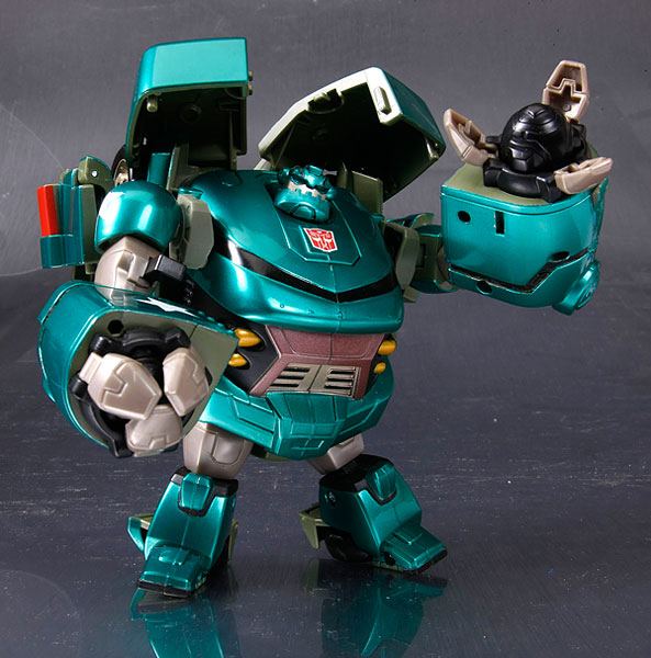 Bulkhead vs Soundwave Japanese Transformers Animated Takara Tomy