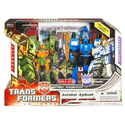 Voyager Class Roadbuster vs. Dirge Autobot Ambush Set of 2 | Transformers Universe