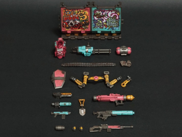 FAV-AP04 Halogen Fire Weapons Pack Viva La Loca 1:18 Scale | Acid Rain FAV