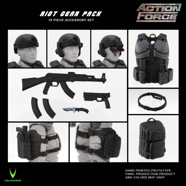 Riot Gear Pack Accessory Set 1/12 Scale | Action Force | Valaverse