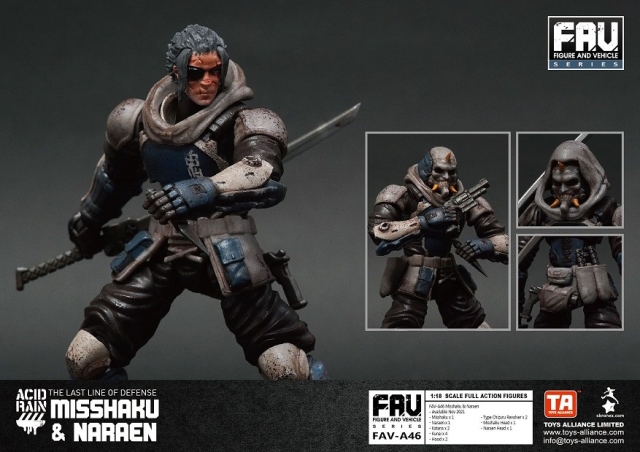ミリタリー Acid Rain FAV-A46 Misshaku & Naraen Acid Rain World FAV-A46 Misshaku & Naraen 1/18 Action Figure