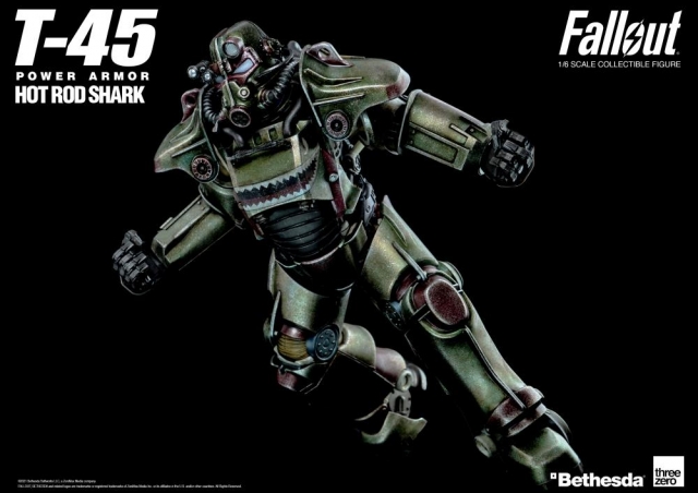Threezero Fallout T-45 Hot Rod Shark Power Armor - Action Figure 1/6 Con Luci - 5