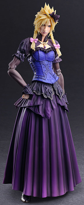 ff7 remake cloud purple dress Cloud Strife Dress Version Play Arts Kai | Final Fantasy VII: Remake
