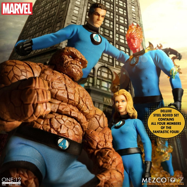 Fantastic Four Deluxe Steel Box Set One12 Collective Mezco Toyz