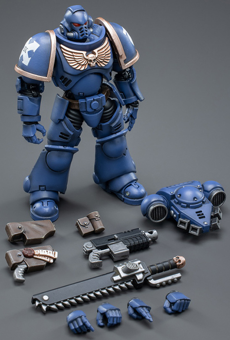 Action Figure Joytoy X Warhammer 40k JT6632 – Ultramarine Intercessor – Scala 1/18 (4,5 Pollici) – Dipinta