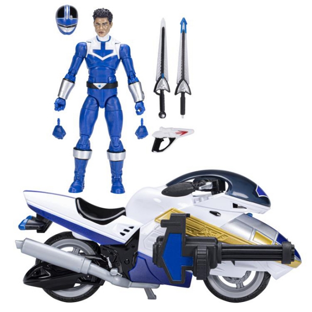 Blue Ranger and Vector Cycle Set Deluxe Lightning Collection