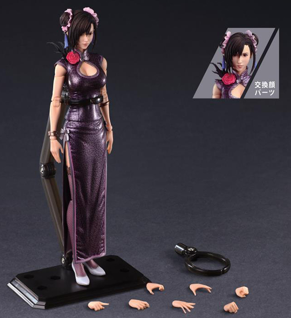 blue winter cocktail dress Final Fantasy VII Remake Tifa Lockhart (Exotic Dress Ver.) Play Arts Kai Action Figure main image 1