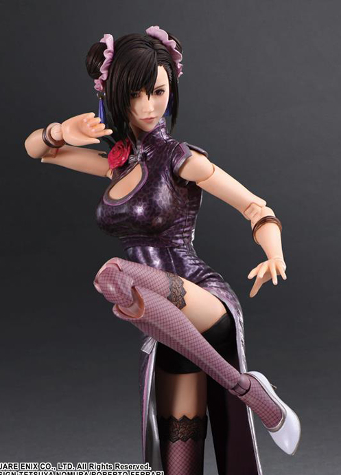 blue winter cocktail dress Final Fantasy VII Remake Tifa Lockhart Purple Short Dress Cosplay Cost   TrendsinCosplay